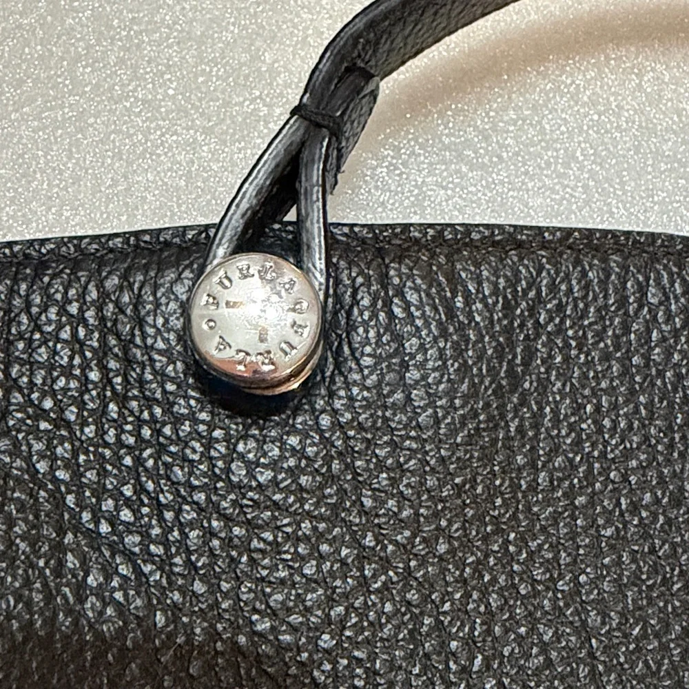 Furla Piper Dome Black Leather Shoulder Bag Top Handle